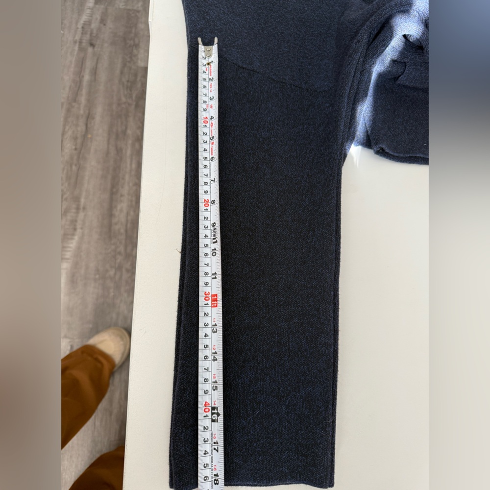 ZARA Knit Navy Blue Open Front Cardigan Blazer | Thick Cozy Layer | Size M - Picture 10 of 10